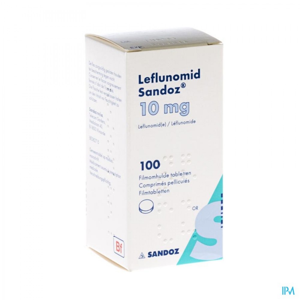 LEFLUNOMID SANDOZ COMP PELL 100 X 10 MG Apotheek T Kindt