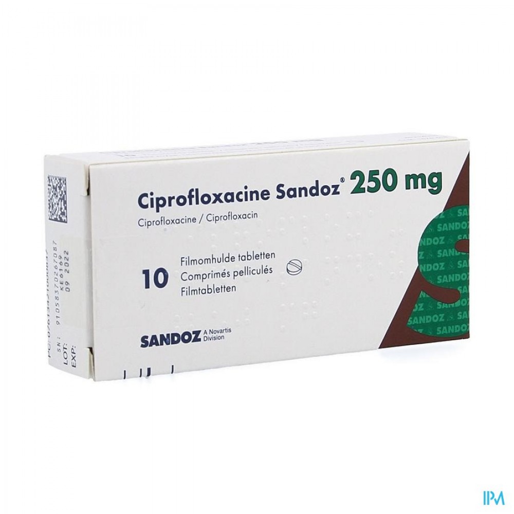 Ciprofloxacin sandoz 250mg