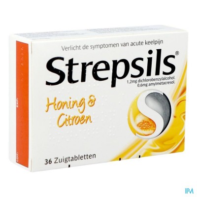 STREPSILS HONING CITROEN    PAST 36