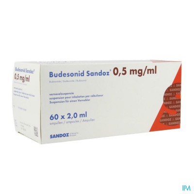 BUDESONID SANDOZ 0,5 MG/ML VERNEVELSUSP AMP 60