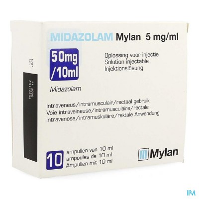 MIDAZOLAM MYLAN 5MG/ML OPL INJ AMP 10X10ML