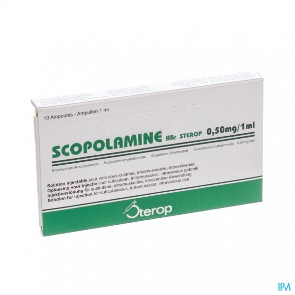 SCOPOLAMINE HBR AMP  10X0,50MG/1ML