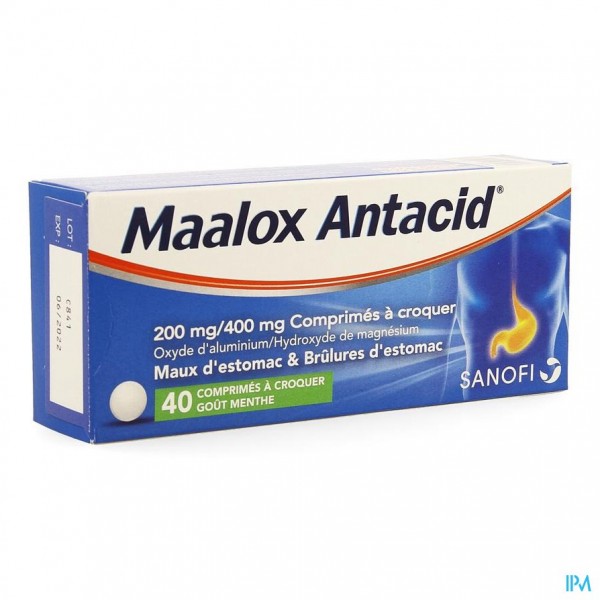 MAALOX ANTACID 200/400 COMP  40