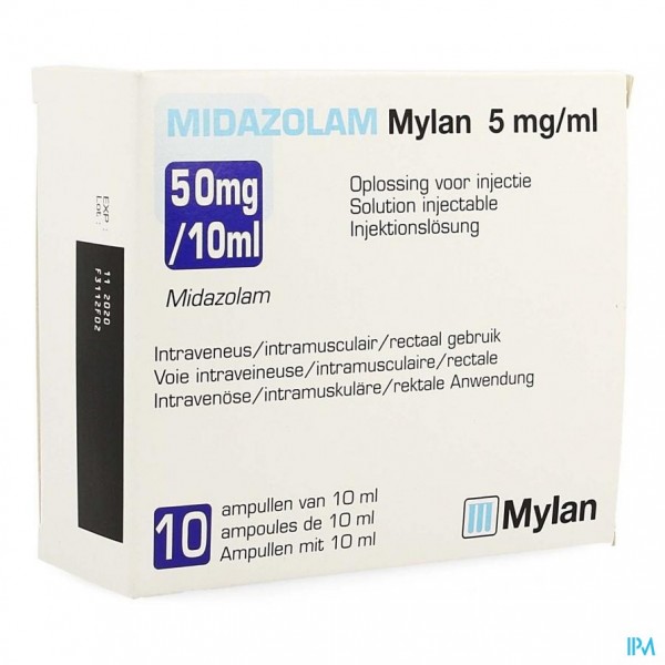 MIDAZOLAM MYLAN 5MG/ML OPL INJ AMP 10X10ML